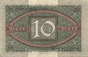 Német Birodalom / Weimari Köztársaság 1920. 10M (4x) egymás utáni ill. közeli sorszámokkal T:II+ egy...