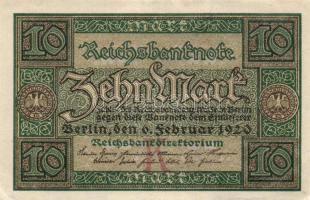 Német Birodalom / Weimari Köztársaság 1920. 10M (4x) egymás utáni ill. közeli sorszámokkal T:II+ egy...