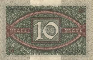 Német Birodalom / Weimari Köztársaság 1920. 10M (4x) egymás utáni ill. közeli sorszámokkal T:II+ egy...