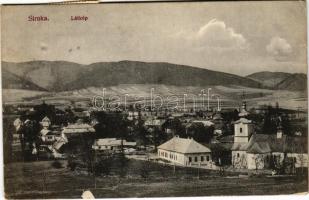 Siroka, Siroké; látkép, templom / general view, church (EB)