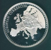 Hollandia DN "Európai valuták - Amszterdam, Rijksmuseum" Ag emlékérem 52,5g 1997-es aranyo...