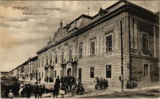 1914 Eperjes, Presov; Kossuth Lajos utca, Vármegyeháza. Divald Károly Fia kiadása / street view, county hall (EK)