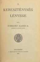 Kolligátum, 3 mű: Zubriczky Aladár: A kereszténység lényege.; Rott Nándor: A csoda és a természettudomány.; Dudek János: A magyar baptisták szervezete és hitvallomása valláskritikai szempontból. [Egybekötve]. Bp., 1907, Szent István-Társulat, 96+(4) p.; 113+(3) p.; 138+(2) p. Aranyozott gerincű félvászon-kötésben, márványozott lapélekkel.