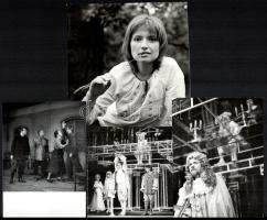 Színházi jelenetfotók, 13 db, Huszti Péter, Schütz Ila, Körmendi János, Esztergályos Cecília, Moór M...