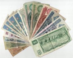 15db-os vegyes magyar és külföldi bankjegy tétel T:F,VG közte ragasztás