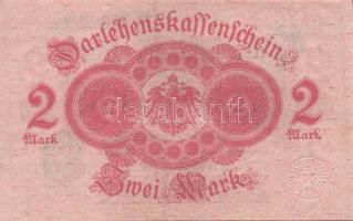 Német Birodalom / Császárság 1914. 2M (3x)kék pecséttel, egymás utáni sorszámokkal T:I