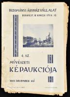 1961 Bizományi Áruház Vállalat 4 . sz. művészeti képaukció katalógusa. 10 p. Kiadói papírborítóval, kissé sérült,