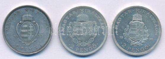 1935. 2P Ag "Pázmány" + 1935. 2P Ag "Rákóczi" + 1936. 2P Ag "Liszt Ferenc&q...