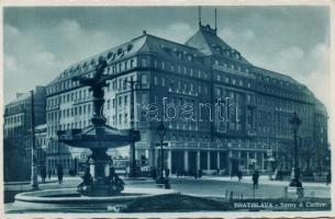 Pozsony Savoy & Carlton with tram