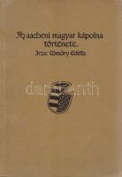 Tömöry Edith: Az aacheni magyar kápolna története. Budapest, 1931. Németh József technikai könyvkiadó vállalata [ny. n.] 64 + [2] + 8 + 13 t. Egyetlen kiadás. Itthoni és külföldi levéltári kutatások alapján írt építészettörténeti tanulmány a XIV. században, Nagy Lajos magyar király családjának ottani látogatása nyomán Aachen városában épült, a barokk korban újjáépíttetett, és főként magyarok látogatta aacheni magyar kápolnáról, mely a nemzeti kápolnákhoz hasonlóan oldalépítményként csatlakozik az aacheni templomépülethez. A tanulmány után francia nyelvű kivonat. Az első fedőborítón egykori, elhalványult gyűjteményi bélyegzés. Fűzve, Anjou-címerrel illusztrált kiadói borítóban. Jó példány.