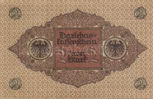 Német Birodalom / Weimari Köztársaság 1920. 2M (3x)barna nyomattal, közeli sorszámokkal T:I,I-