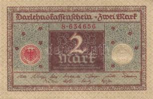 Német Birodalom / Weimari Köztársaság 1920. 2M (3x)barna nyomattal, közeli sorszámokkal T:I,I-