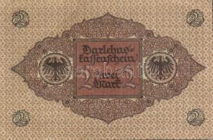 Német Birodalom / Weimari Köztársaság 1920. 2M (3x)barna nyomattal, közeli sorszámokkal T:I,I-