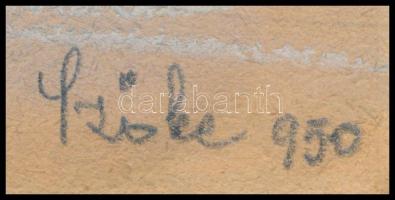 Szőke Győző (1899-1974): Fürdőzők, 1950. Akvarell, ceruza, papír, jelzett. 29x39 cm