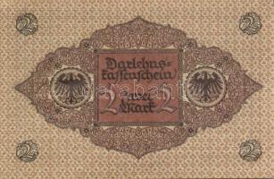 Német Birodalom / Weimari Köztársaság 1920. 2M (3x) barna nyomattal, egymás utáni sorszámokkal T:I