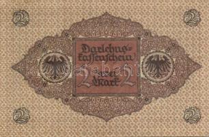 Német Birodalom / Weimari Köztársaság 1920. 2M (3x) barna nyomattal, egymás utáni sorszámokkal T:I