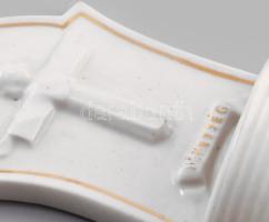 Zsolnay antik fali szenteltvíztartó. Jelzett, hibátlan, 17x9 cm