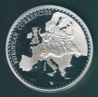 Spanyolroszág DN "Európai valuták - Madrid, Puerta de Alcalá" Ag emlékérem 52,5g 1997-es a...
