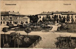 1916 Rimaszombat, Rimavská Sobota; Tompa tér, Tompa szálloda. Ifj. Rábely Miklós kiadása / square, hotel (EK)