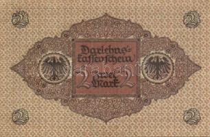 Német Birodalom / Weimari Köztársaság 1920. 2M (4x) barna nyomattal, egymás utáni sorszámokkal T:I