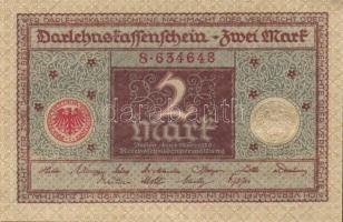 Német Birodalom / Weimari Köztársaság 1920. 2M (4x) barna nyomattal, egymás utáni sorszámokkal T:I