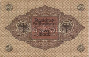 Német Birodalom / Weimari Köztársaság 1920. 2M (4x) barna nyomattal, egymás utáni sorszámokkal T:I