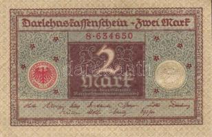 Német Birodalom / Weimari Köztársaság 1920. 2M (4x) barna nyomattal, egymás utáni sorszámokkal T:I-