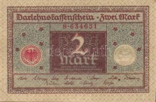 Német Birodalom / Weimari Köztársaság 1920. 2M (4x) barna nyomattal, egymás utáni sorszámokkal T:I-