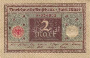 Német Birodalom / Weimari Köztársaság 1920. 2M (4x) barna nyomattal, egymás utáni sorszámokkal T:I-