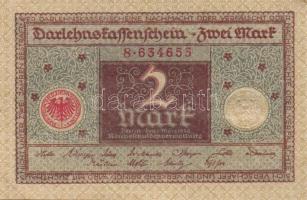 Német Birodalom / Weimari Köztársaság 1920. 2M (4x) barna nyomattal, egymás utáni sorszámokkal T:I-