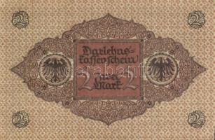 Német Birodalom / Weimari Köztársaság 1920. 2M (4x) barna nyomattal, egymás utáni sorszámokkal T:I-