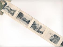 1913 Balatonfüred, Stefánia udvar. leporellólap 10 képpel. Oblatt Árpád kiadása (EK)