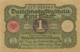 Német Birodalom / Weimari Köztársaság 1920. 1M (4x) közte egymás utáni sorszámokkal T:I