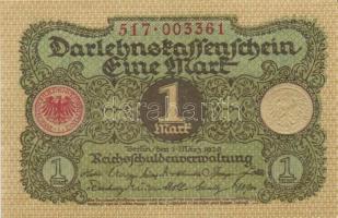 Német Birodalom / Weimari Köztársaság 1920. 1M (4x) közte egymás utáni sorszámokkal T:I