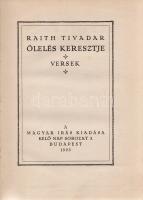 Raith Tivadar költeményei, Rilke-fordítása és geopolitikai tanulmánya (4 számozott, aláírt mű, egybekötve) 1. Raith Tivadar: Ölelés keresztje. Versek. (Számozott, aláírt.) Budapest, 1923. Magyar Írás (Globus Nyomdai Műintézet) [48] p. Raith Tivadar (1893-1958) költő, író, üzemgazdasági szakíró összesen 500 példányban megjelent verseskötetének számozott, aláírt példánya: ,,Ez a könyv a 301-ik példány. Raith Tivadar [aláírás].'' (Kelő nap sorozat, 3. kötet.) 2. Raith Tivadar: Küzdelem, Halál, Isten [Versek.] (Számozott, aláírt.) Budapest, 1922. Magyar Írás (Globus Nyomdai Műintézet) [48] p. Összesen 500 példányban megjelent kötet számozott példánya: ,,Ez a könyv a 266-ik példány. Raith Tivadar [aláírás].'' (Kelő nap sorozat, 2. kötet.) 3. Raith Tivadar: Keleteurópa ismeretlen föld. Budapest, (1927). Magyar Írás (ny. n. ) 32 p. A szakíró geopolitikai tanulmánya először francia nyelven jelent meg (Párizs, 1926). Tanulmányában a szerző amellett érvel, hogy a teljességgel önálló fejlődésű Kelet-Európa felosztása nyugati gyarmatosító érdekeket szolgált, és a békeszerződés revíziójára van szükség, megteremtve a balkáni népek unióját, a magyarlakta területek egyesülését és egy orosz államszövetséget. 4. Rilke, Rainer Maria: Ének Rilke Kristóf Kornét szerelméről és haláláról. Raith Tivadar fordítása. (Számozott, aláírt.) Budapest, 1923. Magyar Írás (Kisfaludy-nyomda). [36] p. Összesen 550 példányban megjelent Rilke-fordítás számozott példánya: ,,Ez a könyv a 464-ik példány. Raith Tivadar [aláírás]''. A kétszínnyomású címoldal fametszetét Csöre Erzsébet festőművész rajzolta. (Kelő nap sorozat, 5. kötet.) Aranyozott gerincű korabeli vászonkötésben. Jó példány.