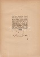 Raith Tivadar költeményei, Rilke-fordítása és geopolitikai tanulmánya (4 számozott, aláírt mű, egybe...