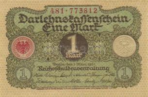 Német Birodalom / Weimari Köztársaság 1920. 1M (4x) egymás utáni sorszámokkal T:I