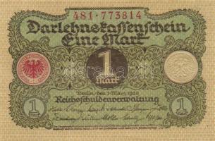 Német Birodalom / Weimari Köztársaság 1920. 1M (4x) egymás utáni sorszámokkal T:I