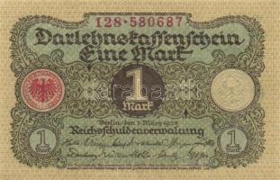 Német Birodalom / Weimari Köztársaság 1920. 1M (4x) egymás utáni sorszámokkal T:I