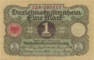 Német Birodalom / Weimari Köztársaság 1920. 1M (4x) egymás utáni sorszámokkal T:I