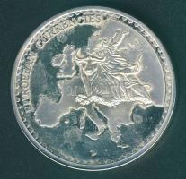 Spanyolország DN "Európai valuták - Madrid, Puerta de Alcalá" Ag emlékérem 52,5g 1999-es a...