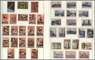 1950-1960 Gyufacímke gyűjtemény, benne 10 oldalon magyar és 4 oldalon szovjet címkék albumlapokon, l...