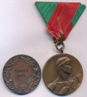 1939. "Pénzintézeti Központ Tisztviselőinek Sport Egyesülete" kétoldalas bronz díjérem &qu...