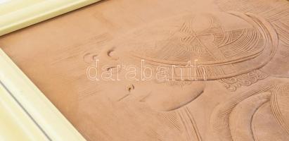 Szász Endre (1926-2003): Női portré. Bőrkép, jelzett jl, keretben, 22x21 cm