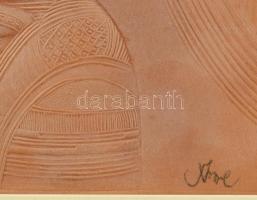 Szász Endre (1926-2003): Női portré. Bőrkép, jelzett jl, keretben, 22x21 cm