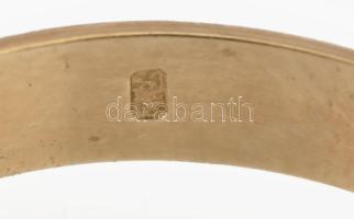 Arany (Au) 14K gyűrű meandermintás díszítéssel, jelzett, méret: 61, nettó: 3 g