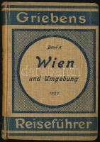 Wien und Umgebung (mit Ausflügen in das Rax- und Semmering-gebiet und in die Wachau). Griebens Reiseführer Band 8. Berlin,1927, Grieben. 27. kiadás Német nyelven. Kiadói papírkötés, kissé sérült gerinccel, néhány lap kissé foltos, össz. 5 kihajtható térképpel (2 db sérült)!