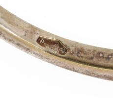 Arany (Au) 14K gyűrű gyémánttal, jelzett, méret: 53, bruttó: 1,7 g