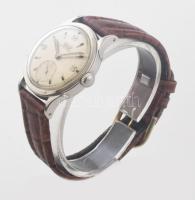 1954 körül, Tissot automatic svájci karóra, másodperc segédkörrel, működik, minimális karcokkal, bőr...