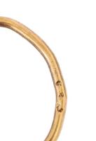 Arany (Au) 14K fülbevalópár, 3 db, jelzett, laza kapocs, bruttó: 2,7 g